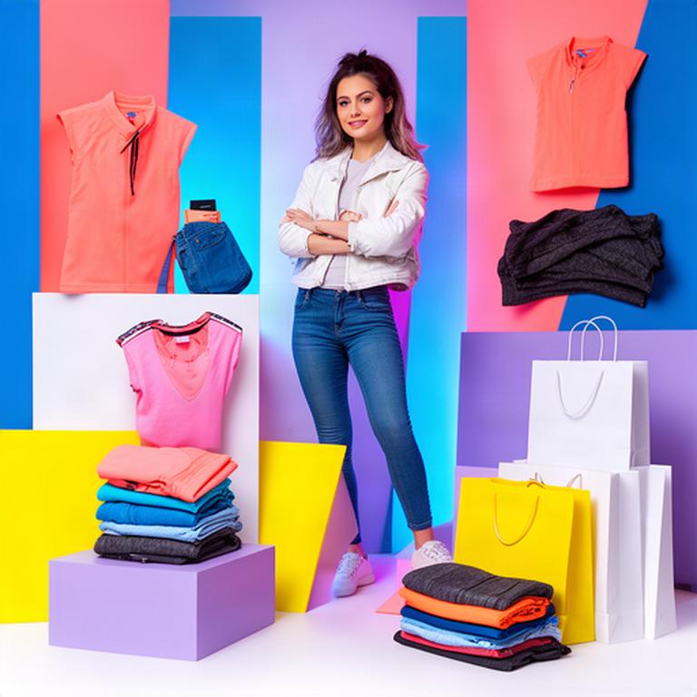 Vibrant vertical social story artwork promoting a new retail collection with bold typographic details