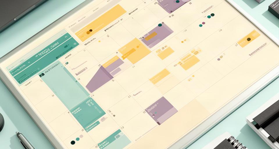 Production calendar showing review dates and a confirmed communications deadline