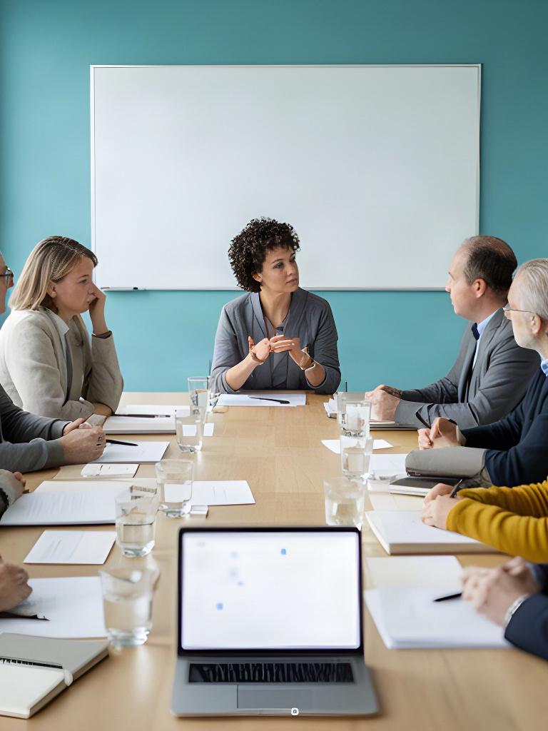 Stakeholders meeting around a table to review public communication priorities in Swansea
